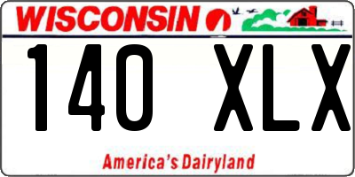 WI license plate 140XLX