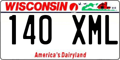 WI license plate 140XML