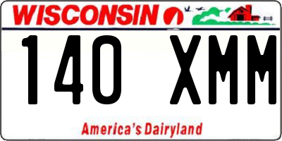 WI license plate 140XMM