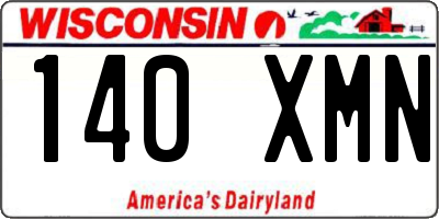 WI license plate 140XMN