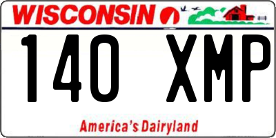 WI license plate 140XMP