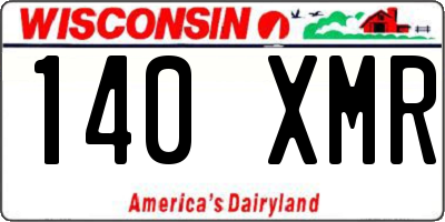 WI license plate 140XMR