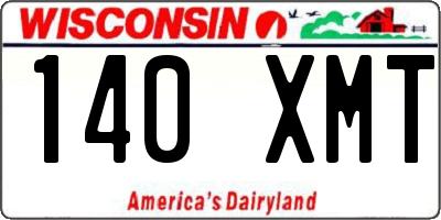 WI license plate 140XMT