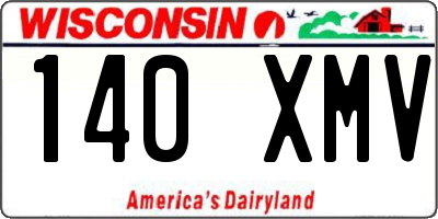 WI license plate 140XMV
