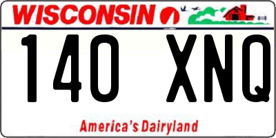 WI license plate 140XNQ