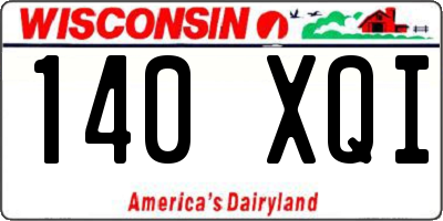 WI license plate 140XQI