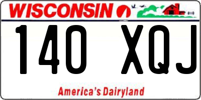 WI license plate 140XQJ