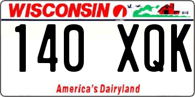 WI license plate 140XQK
