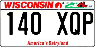 WI license plate 140XQP