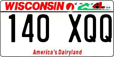 WI license plate 140XQQ