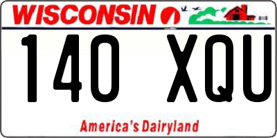 WI license plate 140XQU