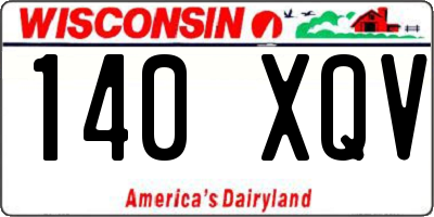 WI license plate 140XQV