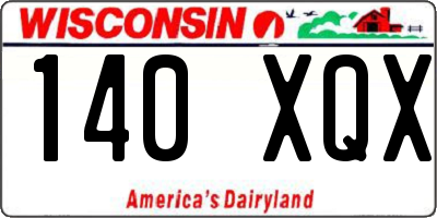 WI license plate 140XQX