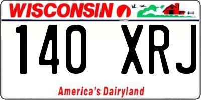 WI license plate 140XRJ