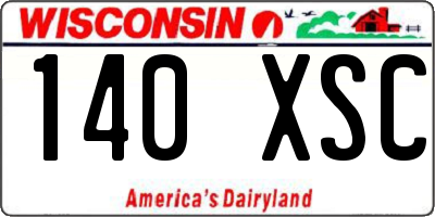 WI license plate 140XSC