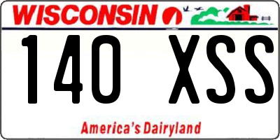 WI license plate 140XSS