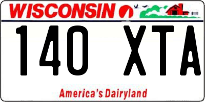 WI license plate 140XTA