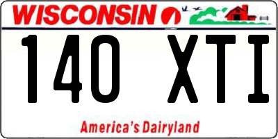 WI license plate 140XTI