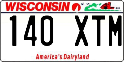 WI license plate 140XTM