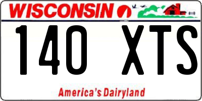WI license plate 140XTS