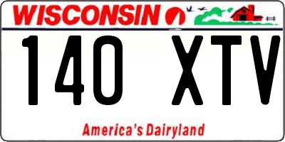 WI license plate 140XTV