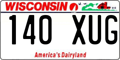 WI license plate 140XUG