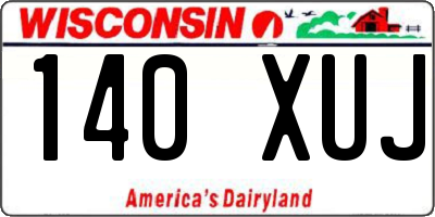 WI license plate 140XUJ
