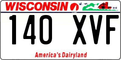 WI license plate 140XVF