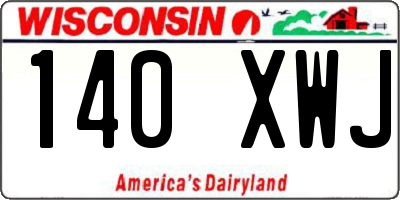 WI license plate 140XWJ