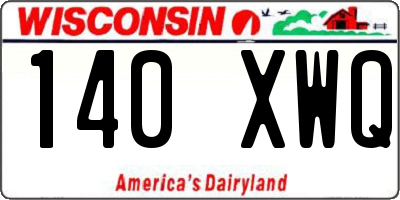 WI license plate 140XWQ
