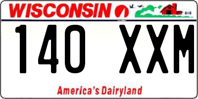WI license plate 140XXM