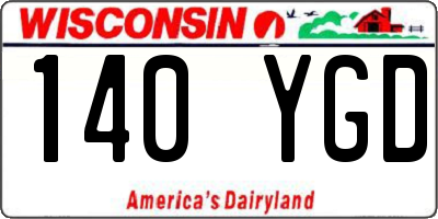 WI license plate 140YGD