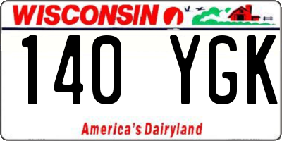 WI license plate 140YGK