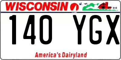 WI license plate 140YGX