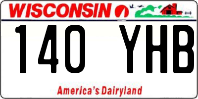 WI license plate 140YHB