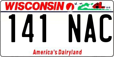 WI license plate 141NAC