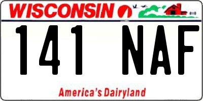 WI license plate 141NAF