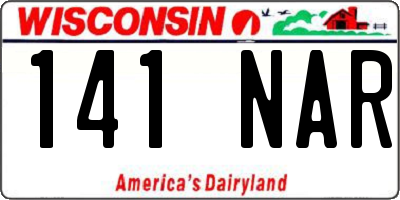 WI license plate 141NAR
