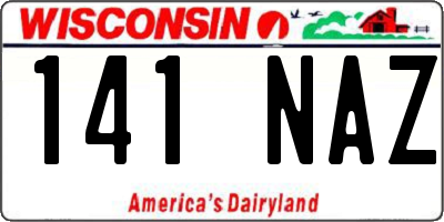 WI license plate 141NAZ