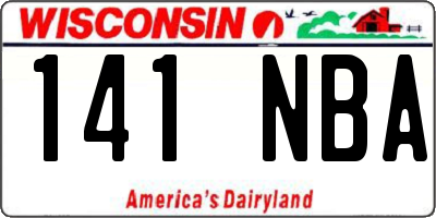 WI license plate 141NBA