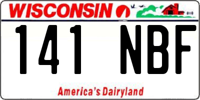 WI license plate 141NBF