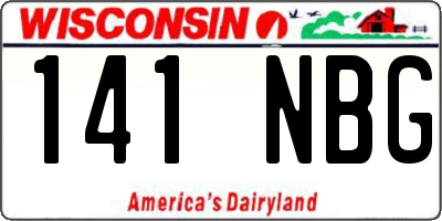 WI license plate 141NBG