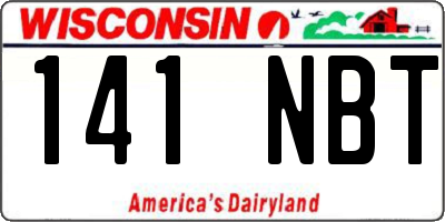 WI license plate 141NBT