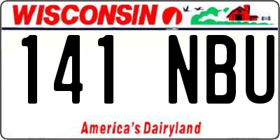WI license plate 141NBU