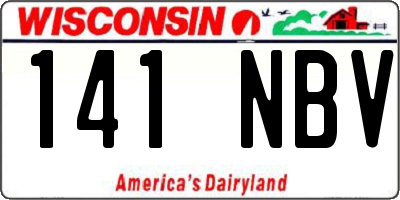 WI license plate 141NBV