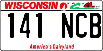 WI license plate 141NCB