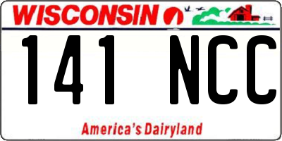 WI license plate 141NCC