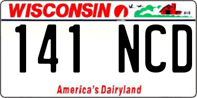 WI license plate 141NCD