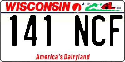 WI license plate 141NCF