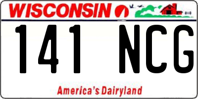 WI license plate 141NCG